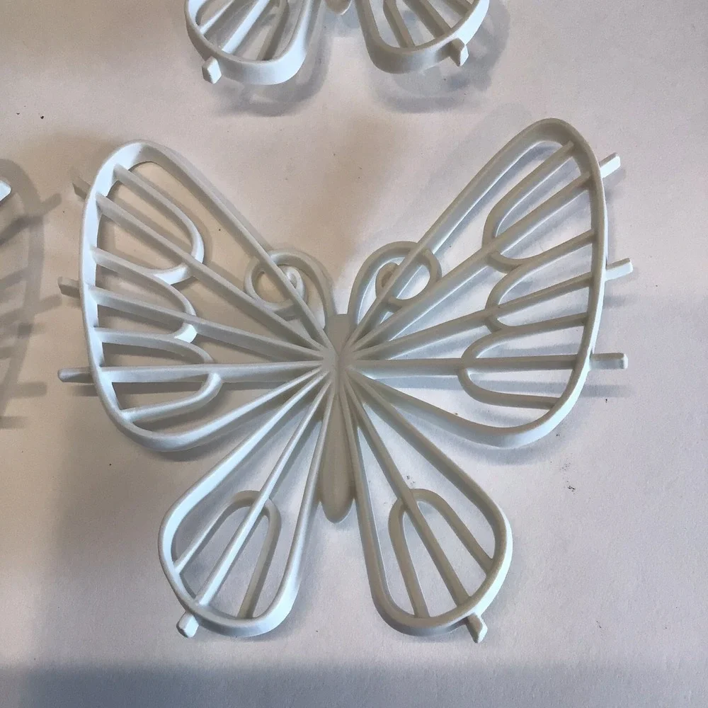 Vintage Burwood Wall Plaque Butterflies #2093 Home Decor 1970s Retro Cottage